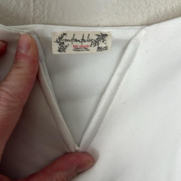 NWOT white Free People V notch bodysuit small - Picture 2 of 5